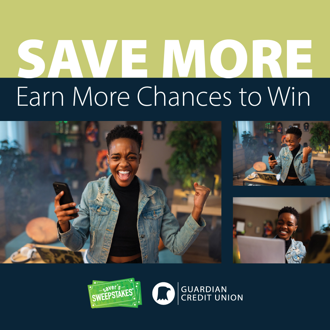 GuardianCU's tweet photo. It's the perfect time to grow your savings while earning entries with our Savers Sweepstakes account. Start saving today and give yourself more opportunities to win! Learn more: https://t.co/KgSxghPi2u

#CreditUnion #MKE #Milwaukee #Save #SaversSweepstakes #Saving #CashPrize https://t.co/3pguivxMvP