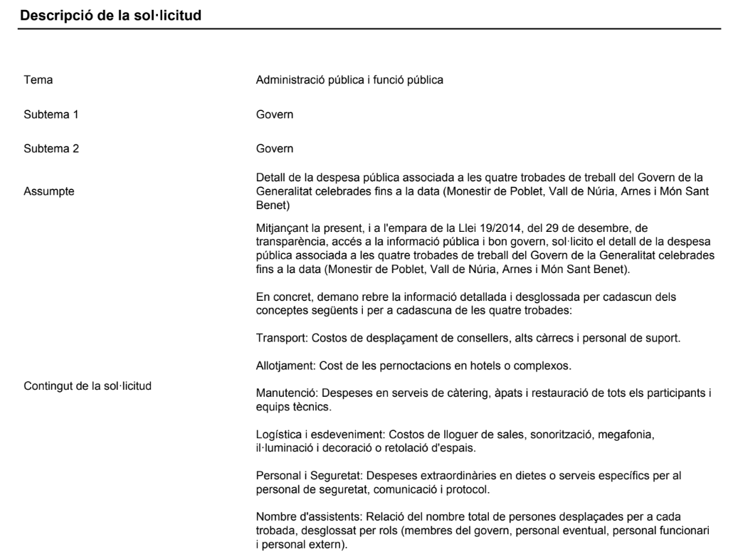 PratsCarles's tweet photo. Estem esperant que ens respongueu aquesta SAIP del 26 d'abril per saber quant han costat les trobades que el @govern ha fet fora de Palau fins ara (Poblet, Núria, Arnes i Sant Benet).

A veure si és veritat que enfortiu la democràcia amb transparència o si hem d'anar a la GAIP. https://t.co/Wy23YULeSh