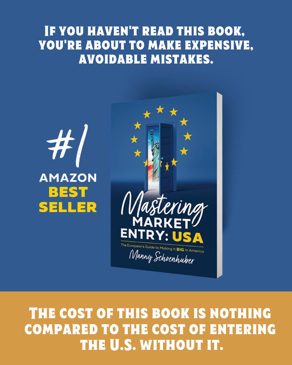 mschoenhuber's tweet photo. If you’re a European company thinking about the U.S. and you haven’t read this book, you’re about to make expensive, avoidable mistakes.

#1 Best Seller. Written by a German-born Partner at one of America’s largest law firms. Endorsed by chamber presidents and consul generals. 5 stars. Essential reading.

Inside:
Four Es framework.
Three Pillars of Limiting Liability.
Core Four team.
Contracts.
Entity structure.
Hiring.
Sales.
Scaling.

Not a motivational book. A system. Every chapter is actionable. Every framework saves you time and money.

Available on Amazon. Get your copy today. https://t.co/oXxORIhQZU