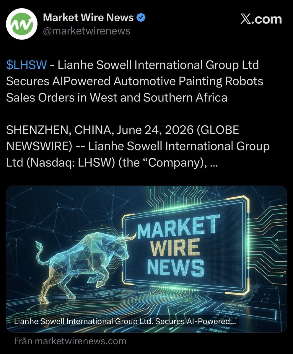 Paraboljoker's tweet photo. $LHSW 🚀 ripping +19% on volume explosion!

AI-Powered auto painting robots orders secured in Africa!

Low float 1.11M + micro cap = runner potential!

Profit taking from $JEM $SDOT $CELZ $LGCL $UPC rotating into $LHSW 💰

Who's in? 

#LHSW #stocks #AI #pennystocks https://t.co/rTEFbU50yg