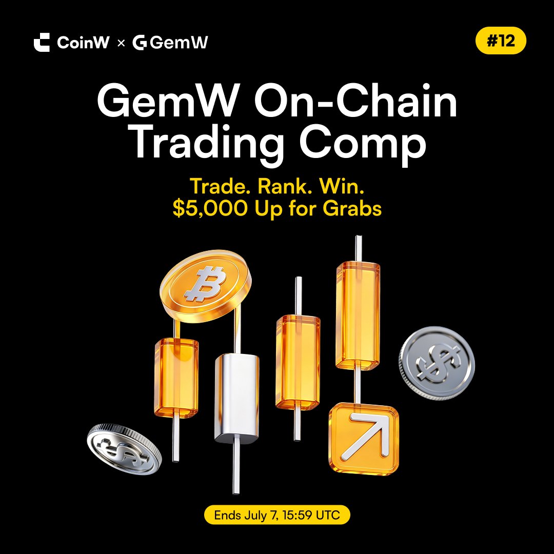 CoinW_Alpha's tweet photo. 🚀 #GemW Trading Comp #12 is LIVE!

Rank up & win $100 airdrop 💥
First 50 to join get a $10 bonus

👉 Join now: https://t.co/6WDpDPoTuB

🎉 Giveaway: 10 Winners × $50 Bonus
1️⃣ Follow @GemWOfficial & @CoinWOfficial
2️⃣ Like + RT + Tag 3 friends
3️⃣ Drop your CoinW UID

#CoinW #Alpha #Airdrop #Onchain #Solana #BSC #Base #Ethereum