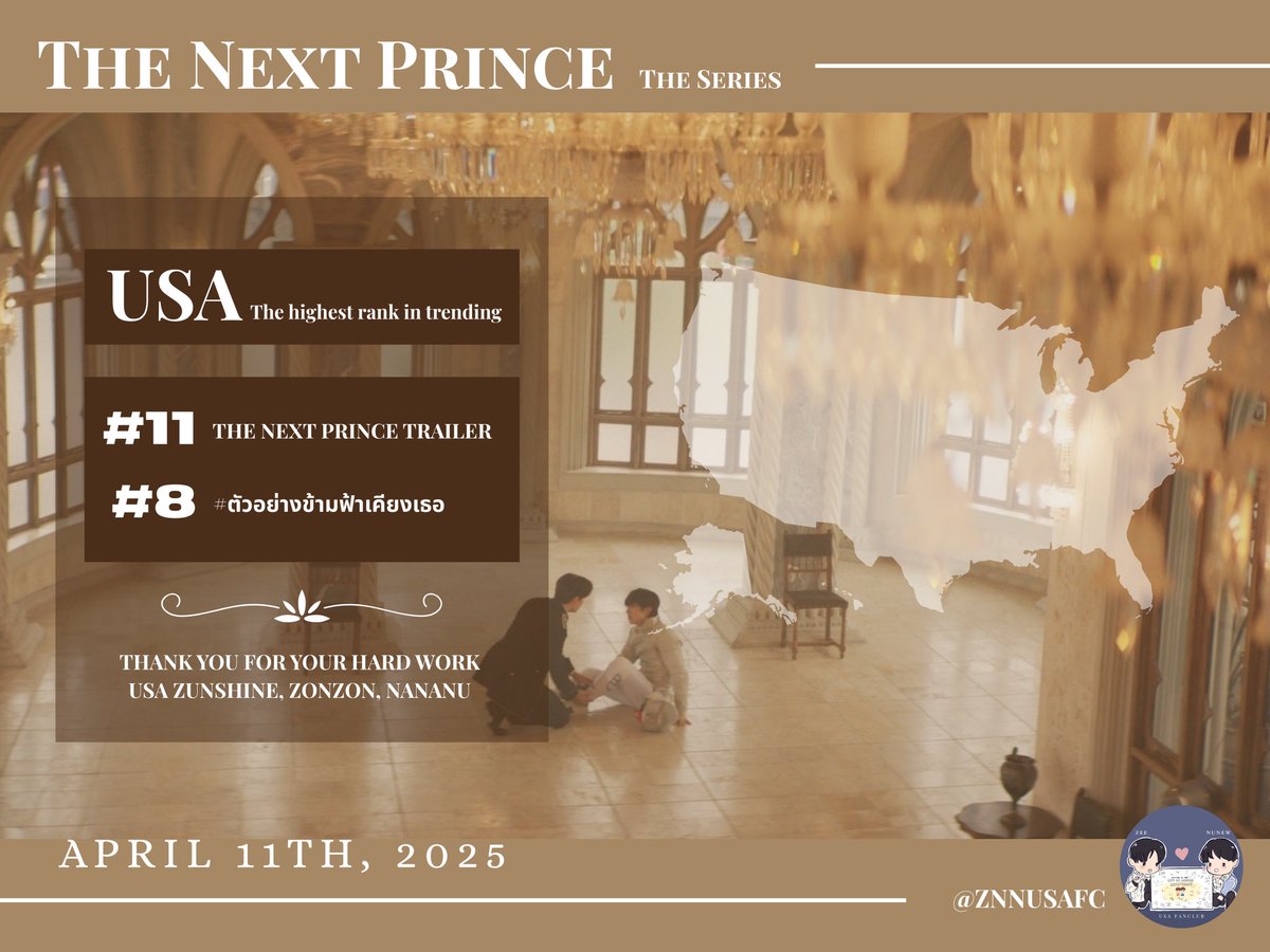 ZNNUSAFC's tweet photo. Even when the airing of the show was not in our favorite due to platform restrictions, we still tried our best to show how much we adored Prince Khanin and Charan 🥹❤️

Soon we will be able to see our prince and royal bodyguard on screen freely!

TNP ON NETFLIX GLOBAL
#TheNextPrinceWorldwide
#ZeeNuNew
~@zee_pruk & @CwrNew ♡