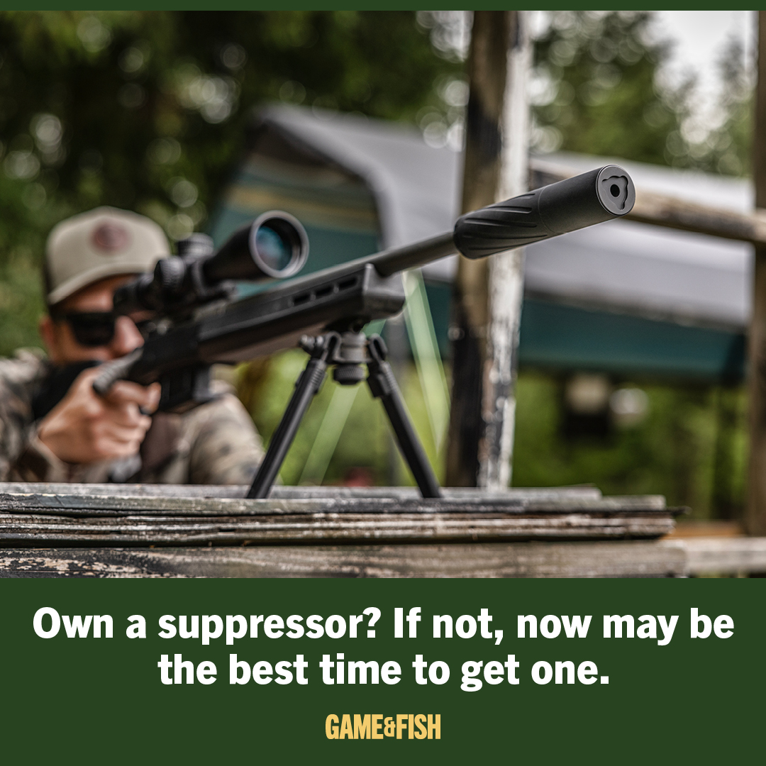 GameAndFishMag's tweet photo. What's your go-to suppressor (or suppressors)? 

For those who don't own one, what's stopping you? 

There's maybe never been a better time to get one. To learn how and to check out 12 great suppressor options, click on the link in the comments. https://t.co/JGJwysT2q1