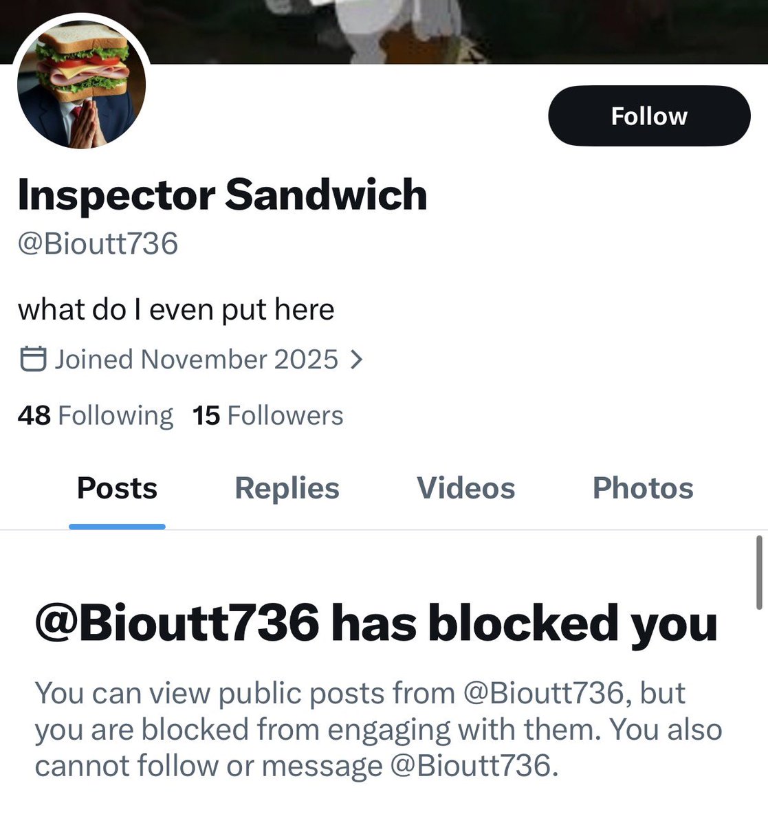 AlPercolofejp's tweet photo. @Bioutt736 @cule5477383 @VoteHub Imagine being this much of a snowflake to block me after one comment! lil kid got triggered quickly hahahahahah https://t.co/u6isgVZsjq