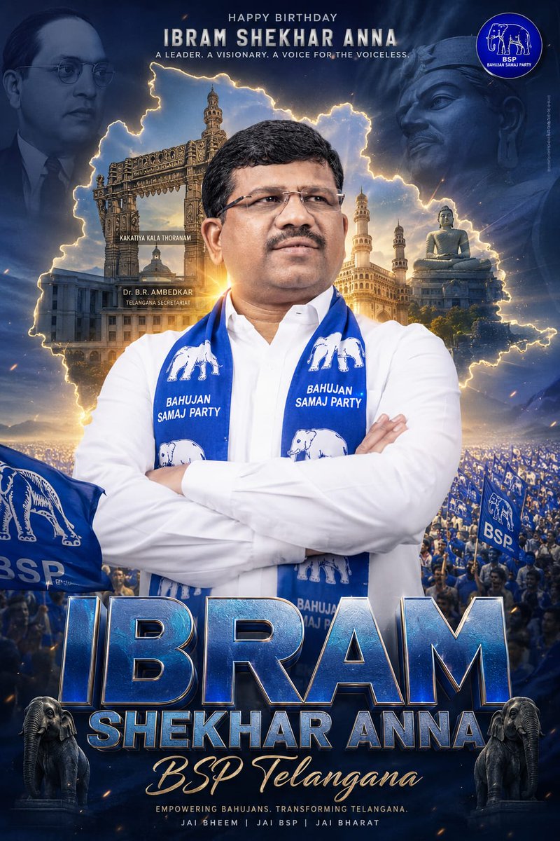 KomaramRam7's tweet photo. బిఎస్పీ రాష్ట్ర రథ సారధి, రాష్ట్ర అధ్యక్షులు, మాజీ డిప్యూటీ మేయర్ బడంగ్ పేట్ గౌ.శ్రీ. ఇబ్రాం శేఖర్ అన్న గారి 52వ జన్మదిన శుభాకాంక్షలు.
@ibram_shekar
#ibramshekar 
#bsptelangana 
#BspIndia 
#Nagarkurnool https://t.co/pIE89xucWe