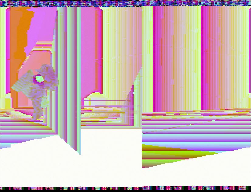 GTM5471's tweet photo. every now and again when I reset my N64 my console will flash a weird distorted image of the last thing that was on screen for one frame before the game actually resets, here is some of those pictures. https://t.co/HV4VZhwnGq