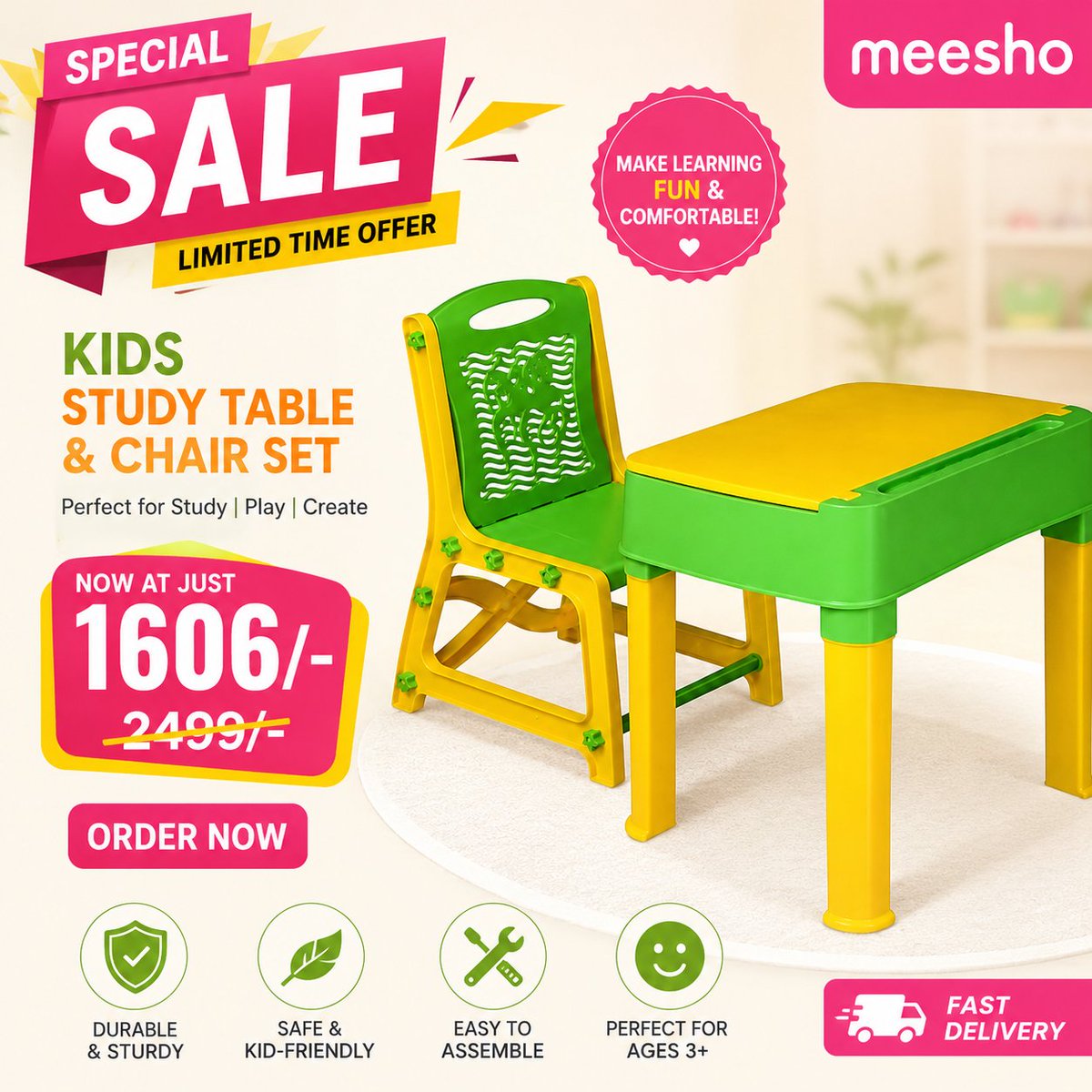satya52888's tweet photo. Meesho👉 https://t.co/Sj06oFmunj
.
#MeeshoFinds #KidsStudyTables #kidslearning #shopnow #stationery Meesho https://t.co/9hGDAT5mSh