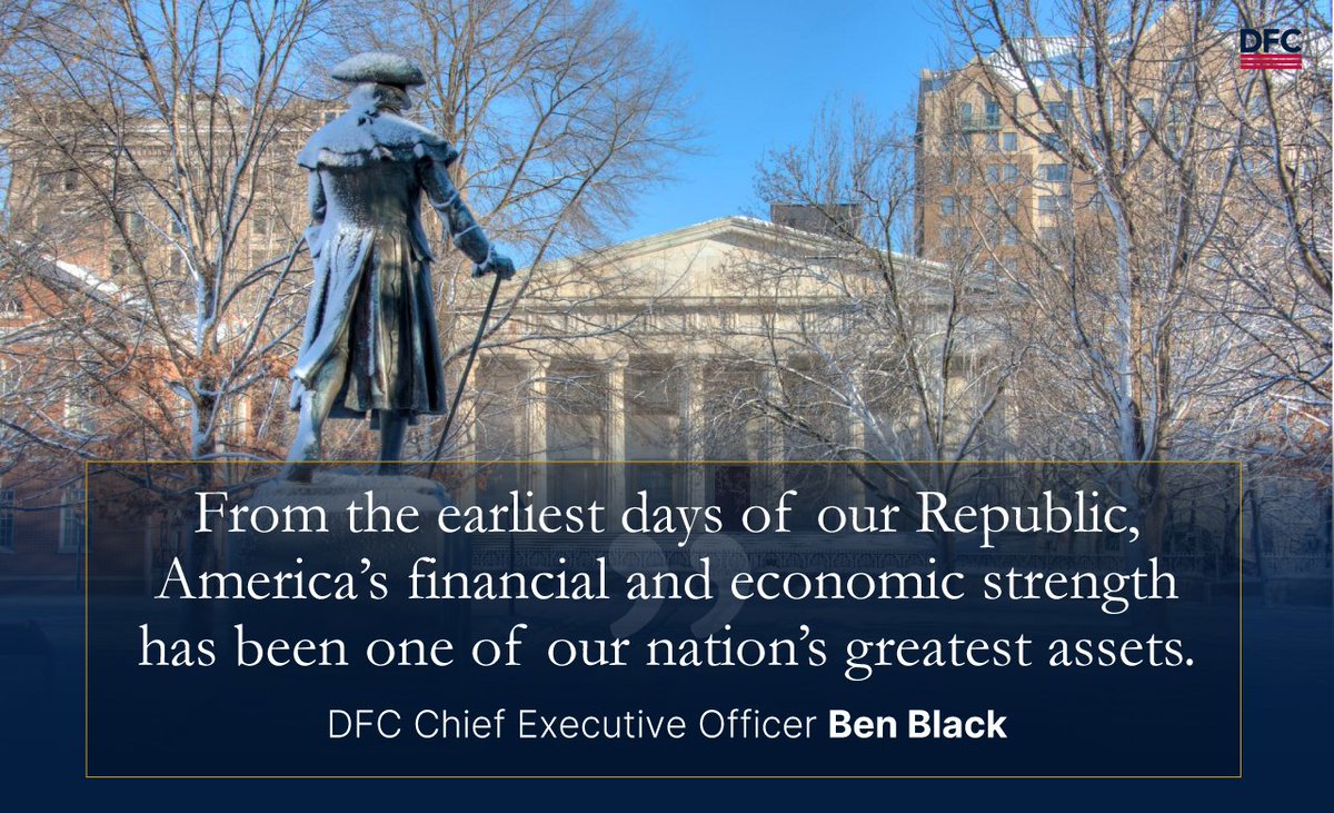 DFCgov's tweet photo. Free enterprise is the foundation of America’s economic success, and it remains our edge on the world stage.

Under @DFC_CEO, America’s Deal Team embraces the scale and sophistication of the U.S. private sector to help advance the interests of our nation and partners. https://t.co/VF5C5Jl5Fc