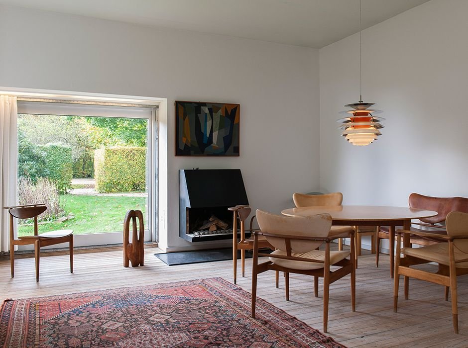 watertyped_'s tweet photo. Finn Juhl’s home in Ordrup, outside Copenhagen https://t.co/35By7oujBJ