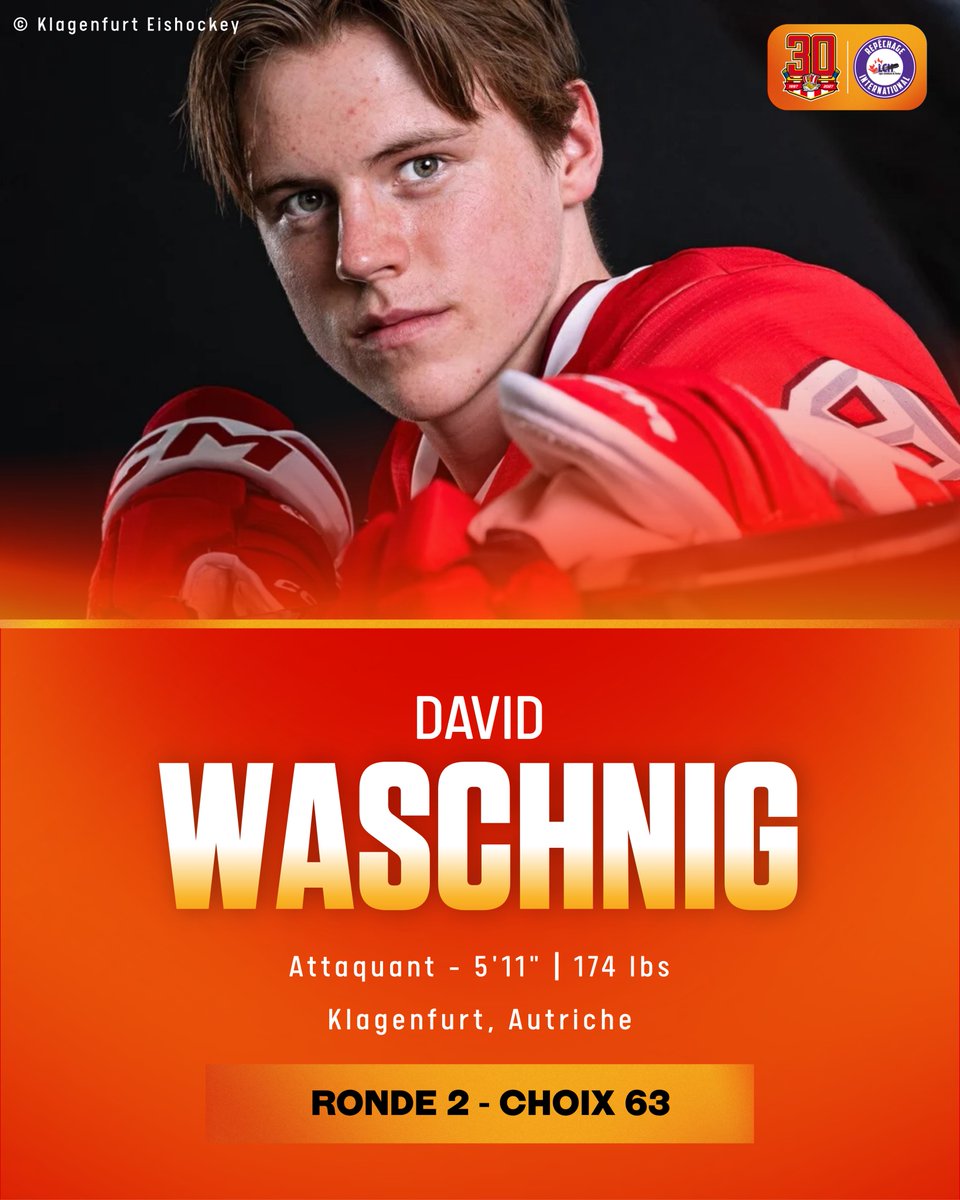 DrakkarBAC's tweet photo. Avec le 63e choix, le Drakkar sélectionne David Waschnig! David a récemment participé au camp de l'équipe nationale de l'Autriche en vue du Championnat du monde de hockey qui s'est déroulé en Suisse au mois de mai. 

Bienvenue à Baie-Comeau!

#Drakkar30 https://t.co/ZlxPvKkfqm