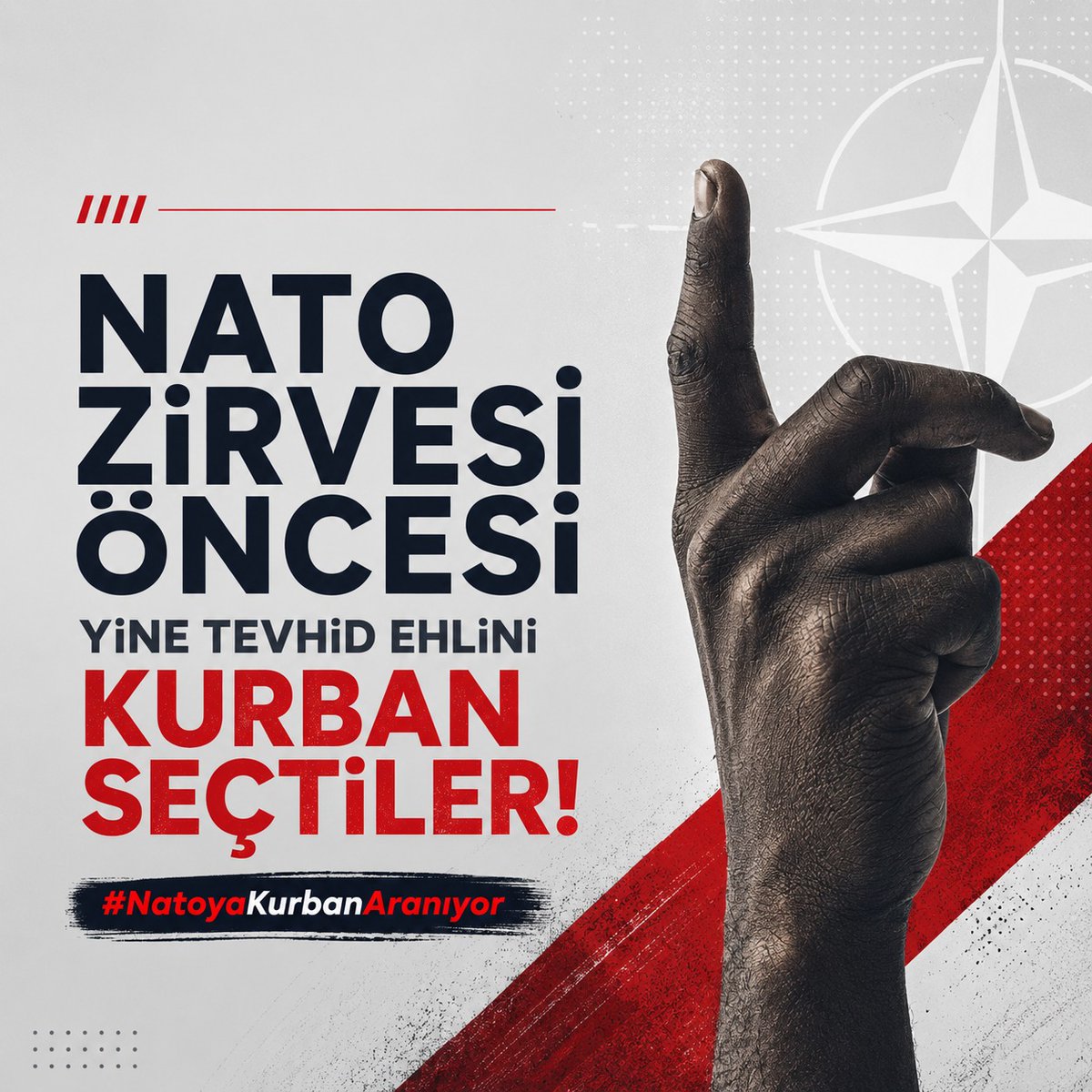 _tevhidekip's tweet photo. "NATO Zirvesi Öncesi Yine Tevhid Ehlini Kurban Seçtiler!" 

Ankara'daki şer masası kurulmadan önce Batılı efendilerini rahatsız edecek her asil sesi dijital sansürle, kelepçeyle ve kilitlerle susturmaya çalışan bu ikiyüzlü nizamda #NatoyaKurbanAranıyor.
