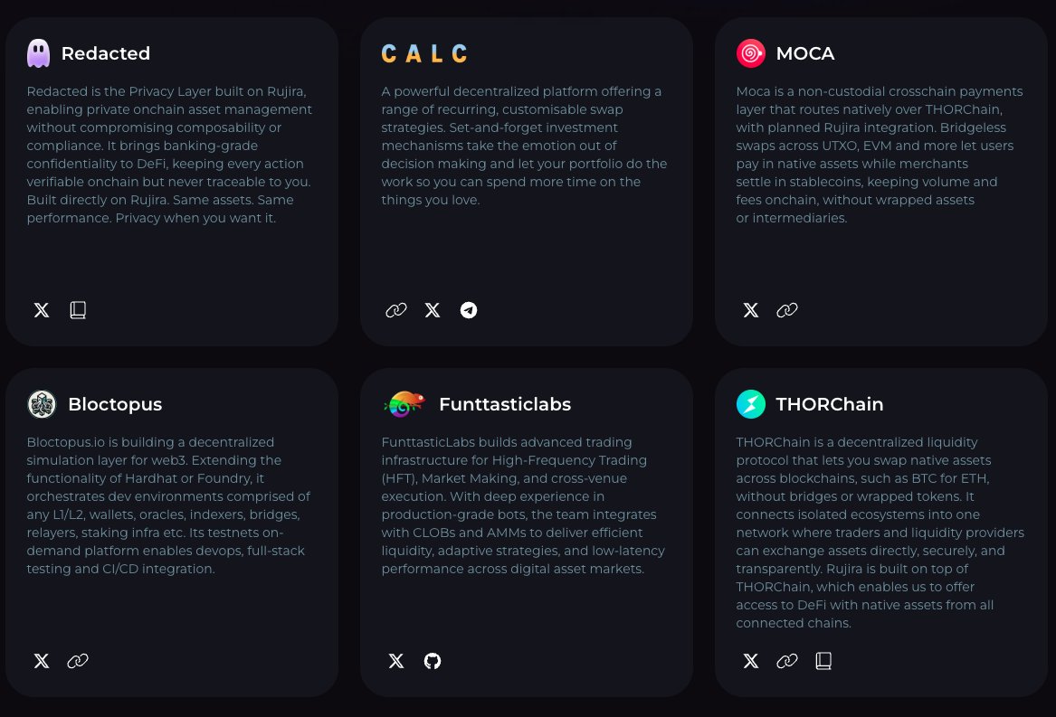 mocadotapp's tweet photo. Collaboration > Competition

Our side of the crypto space is pushing for real world adoption, so crypto can be used by everyone, every single day.

 Moca is now featured on:

∙ The omnichain DeFi champion @RujiraNetwork, under protocols & apps

∙ Straight Outta Latam by @eldoradoio pushing for the golden age of Latam

∙ 1KBCH by @twbitcoincash from the @BitcoinCashOG ecosystem

Heads down building 🍥🫡