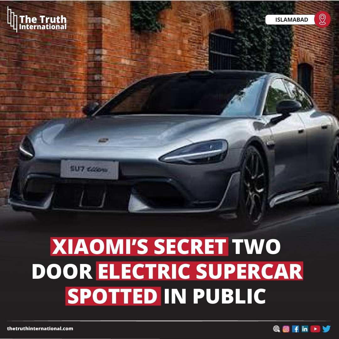 ttimagazine's tweet photo. Xiaomi’s Secret Two-Door Electric Supercar Spotted in Public
FOR MORE DETAILS: https://t.co/BPDve8wmk0
#Xiaomi #Secret #TwoDoor #Electric #Supercar #Spotted #Public #Islamabad #TTI https://t.co/MRiCU8gAur