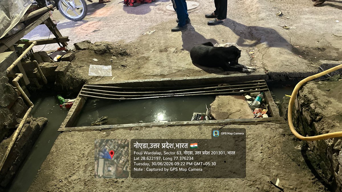 sumityadav6981's tweet photo. Village wazidpur Sec 63 noida gali no.1 mein yeh khuli #naali aur kharab #jaal pedal chalne walon ke liye bada khatra bana hua hai. @noida_authority kyu sunwai nahi kar rahi hai. Please isse jaldi repair karein.@CeoNoida #Noida #नोएडा 
@InduPrakashPCS  . https://t.co/cQ3vZ6NBmr