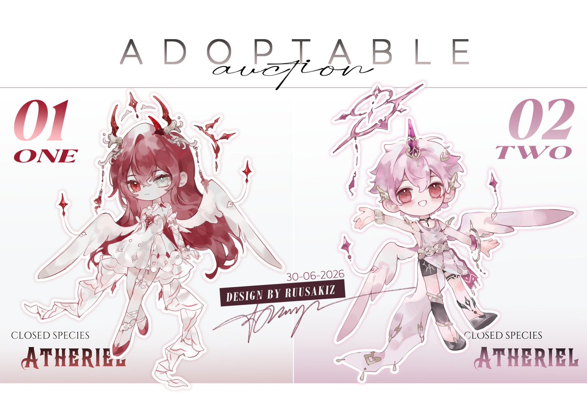 Ruusakiz's tweet photo. ✦ ATHERIEL ADOPTABLE AUCTION ✦

"Beings born from the upper currents of the celestial river..." 

 Bidding &amp; details here: https://t.co/KmMtcwqaMv

Closed Specied - Atheriel: https://t.co/Zc3B9azgUH

#adoptable #adopt #oc #art #closedspecies #design https://t.co/cx2wtWHMhM