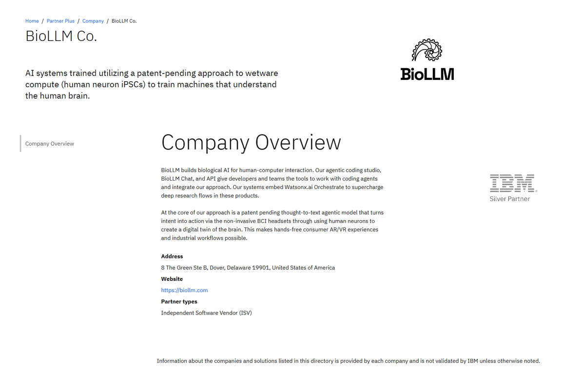 lex_node's tweet photo. @BioLLM_ , which bootstrapped with a @Pumpfun token and offered its tokenholders equity through @MetaLeX_Labs, is now a vendor in IBM's network 

cryptonative companies will become the next great success story of crypto--created, funded, and promoted by trenchers https://t.co/0bt3VdD3D9
