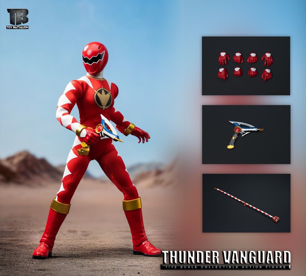 Tokullector's tweet photo. Preorders are now open for Toys Battalion's Thunder Vanguard Action Figure Set which includes 5 ~6.7" figures (so a bit taller than 1/12 scale), fabric suits and personal weapons for each!

Scheduled for Winter release 👉 https://t.co/ZZNj1y0RPY https://t.co/Npi2hBjzms