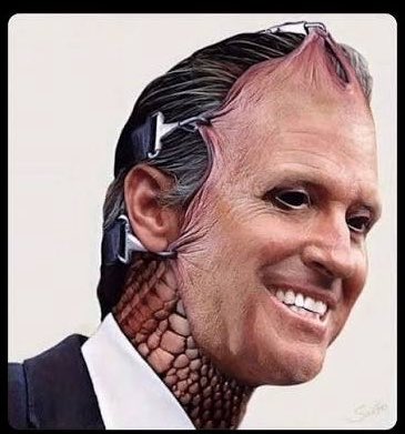 RubinReport's tweet photo. @GavinNewsom Ah yes, when it goes your way the constitution survived, and when it doesn’t, pack the court and burn it all down.

Evil lizard person. https://t.co/UV2bwIT6Aq