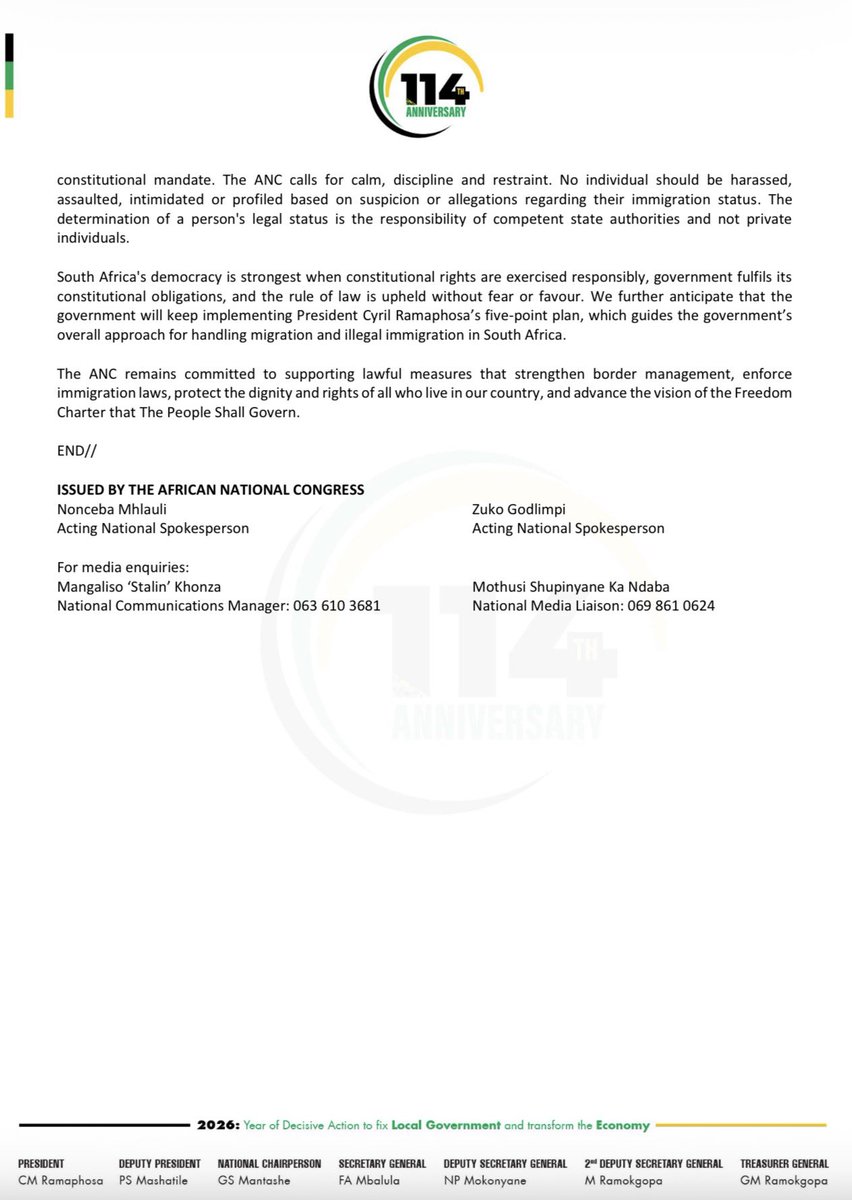 MYANC's tweet photo. THE ANC COMMENDS THE OVERALL PEACEFUL PROTESTS HELD TODAY BY SOUTH AFRICANS https://t.co/9ZkiWSlTUy