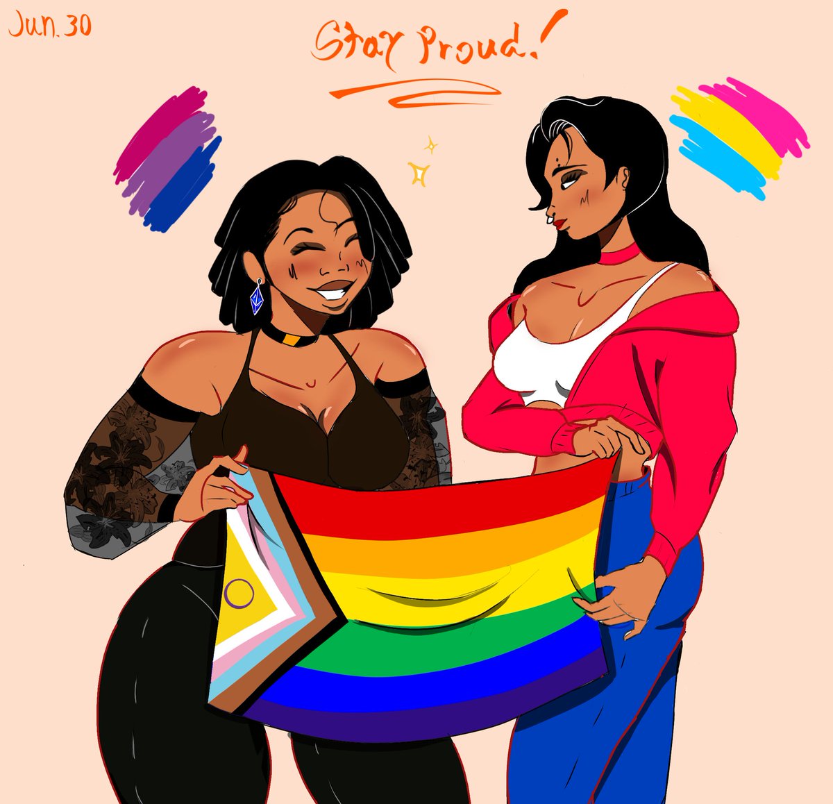 Hashtag_matthew's tweet photo. Stay proud!!! ❤️🧡💛💚💙💜

#ocart #digitalart #art #pridemonth https://t.co/uQu2azQQQr