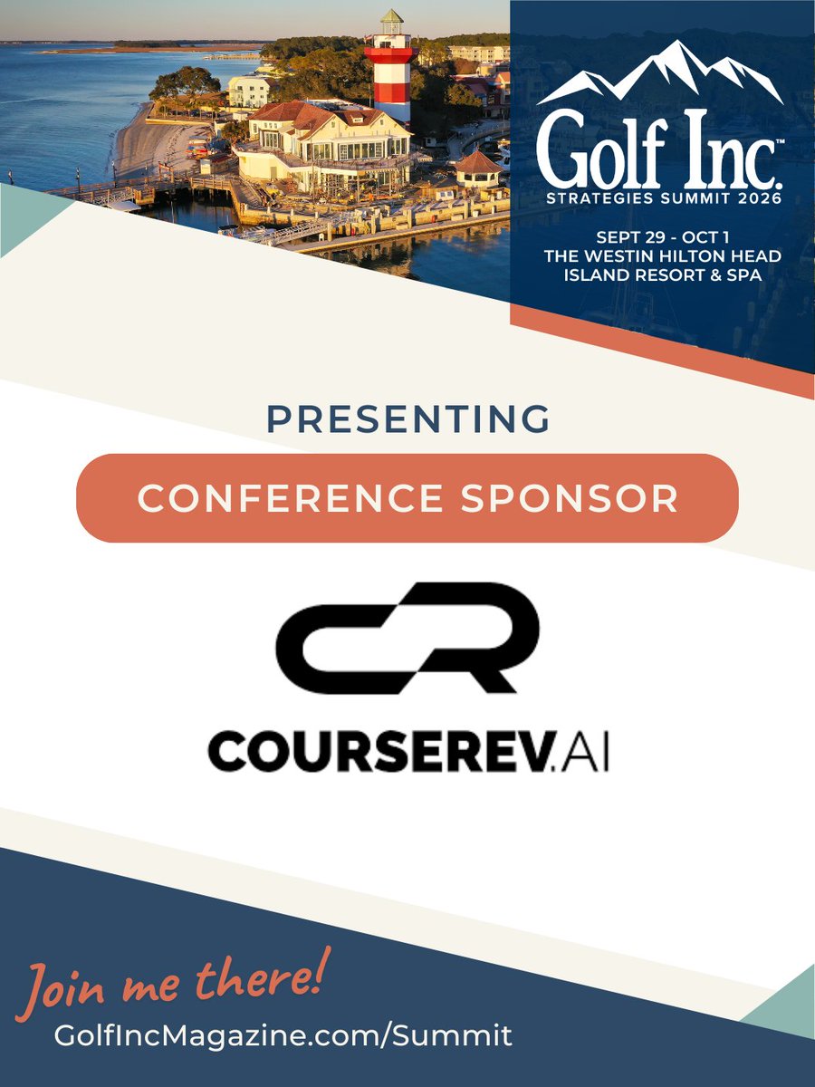GolfInc's tweet photo. Join https://t.co/NmRG8gOijL, one of our sponsors, at the 2026 Golf Inc. Strategies Summit.

Meet leading companies serving the golf industry, discover new ideas and connect with fellow owners, operators and industry professionals throughout three days of learning and networking.
 
Register now: https://t.co/q5HzbA9Nko
