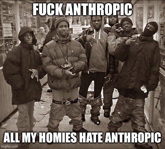 0xz80's tweet photo. you don’t hate anthropic enough https://t.co/MiQInKHwTH