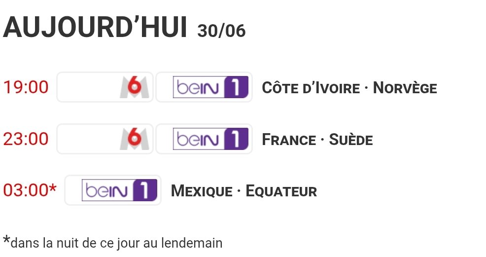 Ch__Palo's tweet photo. Le Programme #FootTv de ce Mardi (30/06/26) 😉 #TeamOM #Football #ProgrammeTV #WorldCup
#CDM #FifaWorldCup https://t.co/fly56GLWNm