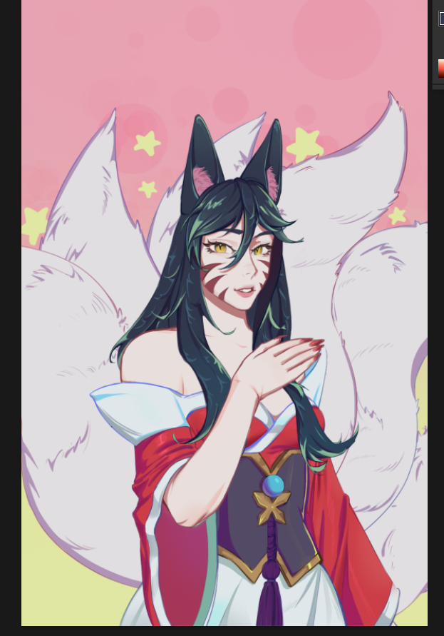 KitsuNohana's tweet photo. Ahri 🩷（｡>‿‿<｡ ）
#Ahri #LeagueOfLegends https://t.co/I4PtCcWIoW