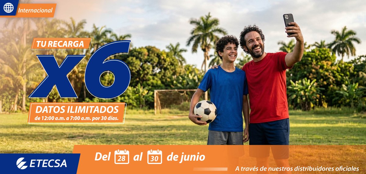 Lam7103's tweet photo. 📢🔴Ultimo día de #RecargaInternacional 🇨🇺📲 ▶️Aprovecha ahora 📱
#EtecsaTeAcompaña https://t.co/tjNOIdGKvg
