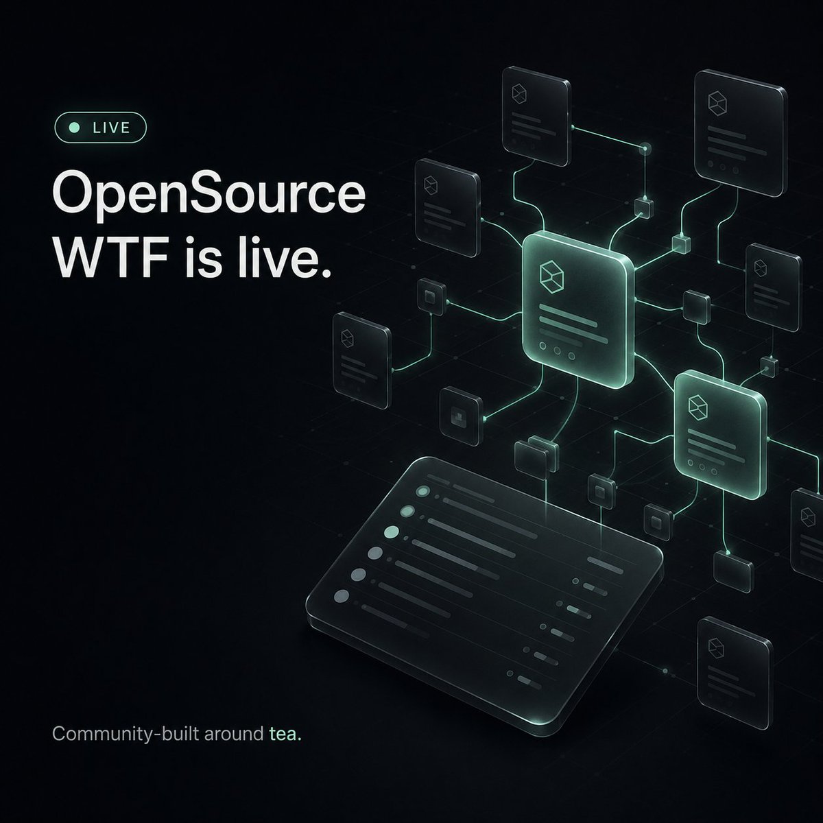 teaprotocol's tweet photo. OpenSource WTF is live.

Built by the community, @OpensourceWtf turns open-source package activity into something people can explore, compare, and discuss.

This is the kind of builder energy tea was made to support.

Not every useful surface around tea has to come from the core team.

Community apps matter.

Builder experiments matter.

Making the software graph more visible matters.

Explore OpenSource WTF.

And to the builders behind it:

thank you for building.