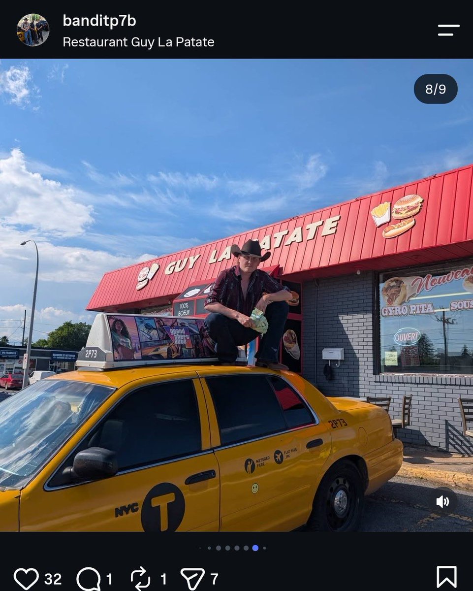 GameText_'s tweet photo. THIS GUY PUT GTA6 ART ON IS TAXI 😂 classic #GTAVI https://t.co/be4IbpVwZJ