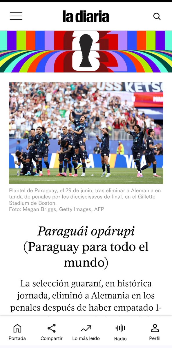 RomuloMChenlo's tweet photo. Me emocioné, sufrí y disfrute tanto siguiendo este partido que tengo la expectativa que está crónica llegué  al pueblo guarani. Dale un RT
Paraguái opárupi (Paraguay para todo el mundo) https://t.co/UZE4zbUWnZ https://t.co/HBBqw6cPiC
