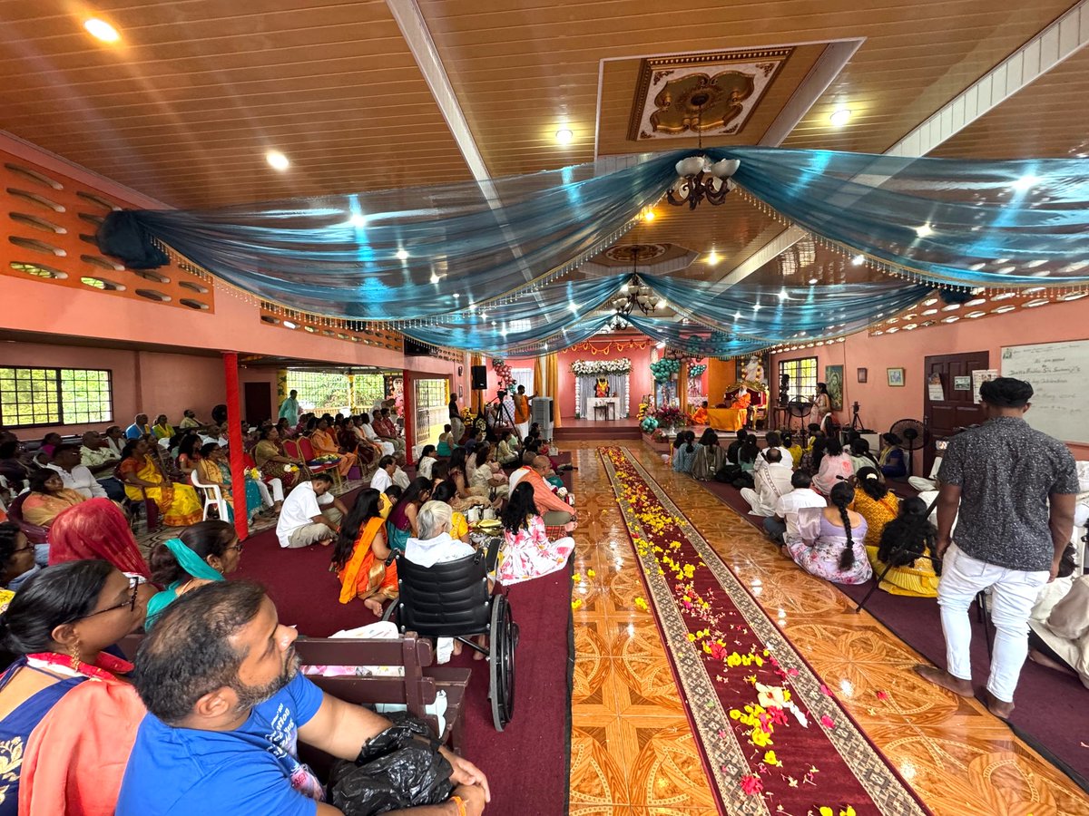 dattapeetham's tweet photo. Visit to Princess Town and Penal • Trinidad and Tobago • 29 June 2026

• Darshana at Datta Shiva Rama Temple, Princes Town
• Darshana at Sri Sachchidananda Yoga Ashrama, Penal 
• Chandi Homa in Sri Dattatreya Yoga Centre, Carapichaima

#sgsswamiji #swarnayatra #swarnayatra2026 #sgsashrama #dattapeetham #avadhootadattapeetham
