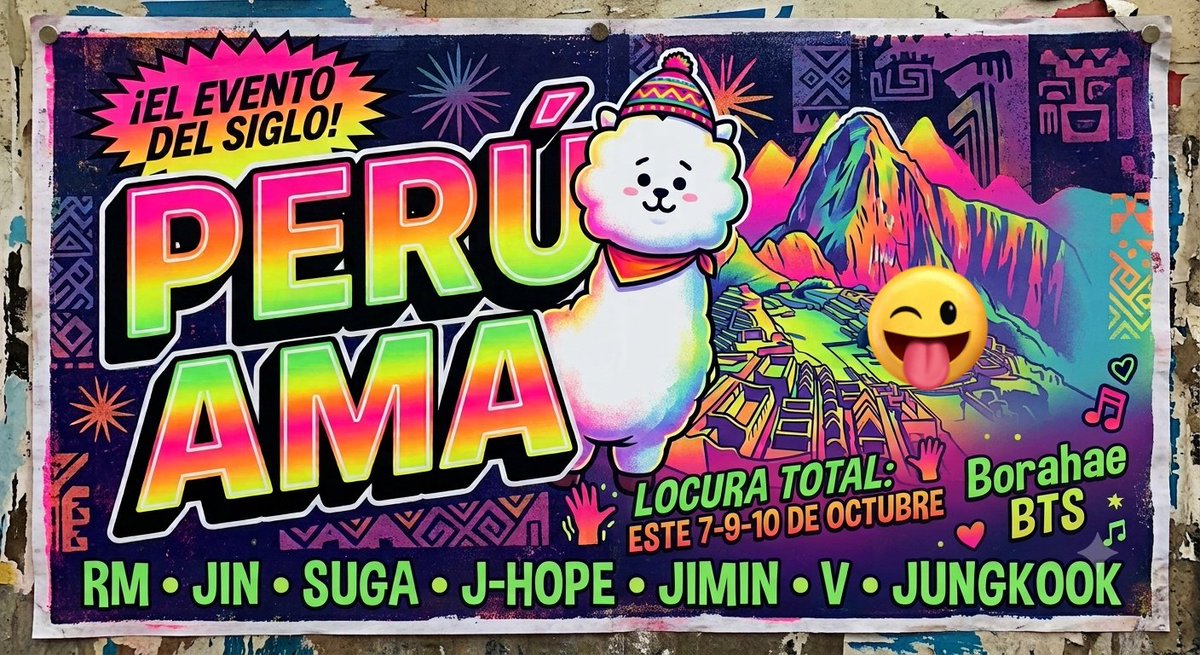 albarmy07's tweet photo. PQRA LOS BANNERS, propios de la cultura peruana estaba pensando que sea así TIPO LAS PUBLICIDADES CHICHA, algo representativo de Perú, la sociedad peruana YO DEJO MI IDEA Y ESPERO SEA VISTA Y APOYADA
@ARMYForce_Peru @bts_peru1 @btsarmy_peru @ccarmype 
No me dejen en flop. 🥺 https://t.co/E5XKUzX2Ov