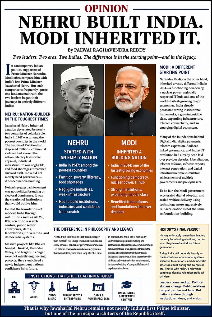 muralitwit's tweet photo. From Bhakra Nangal to AIIMS, the bricks are Nehru’s.The sticker is Modi’s. 

That’s the difference between a nation-builder and a credit thief. https://t.co/Tm0PBqlhVn