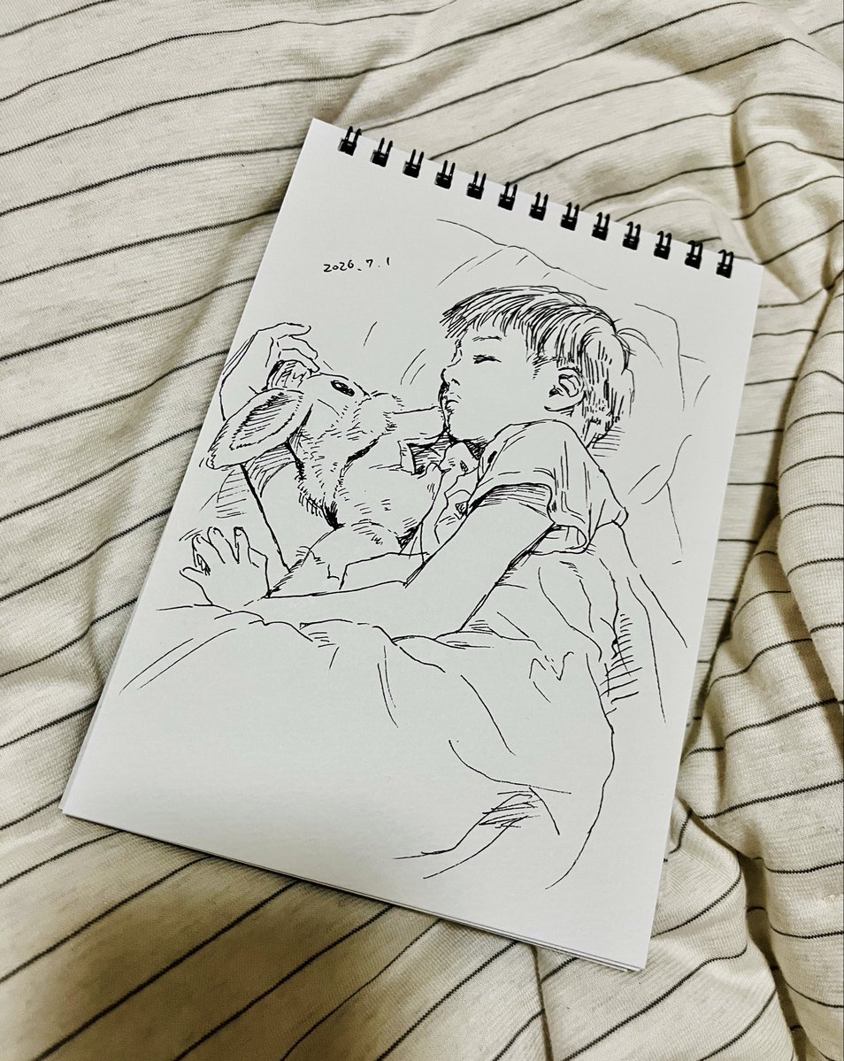 寝れない夜の息子スケッチ 