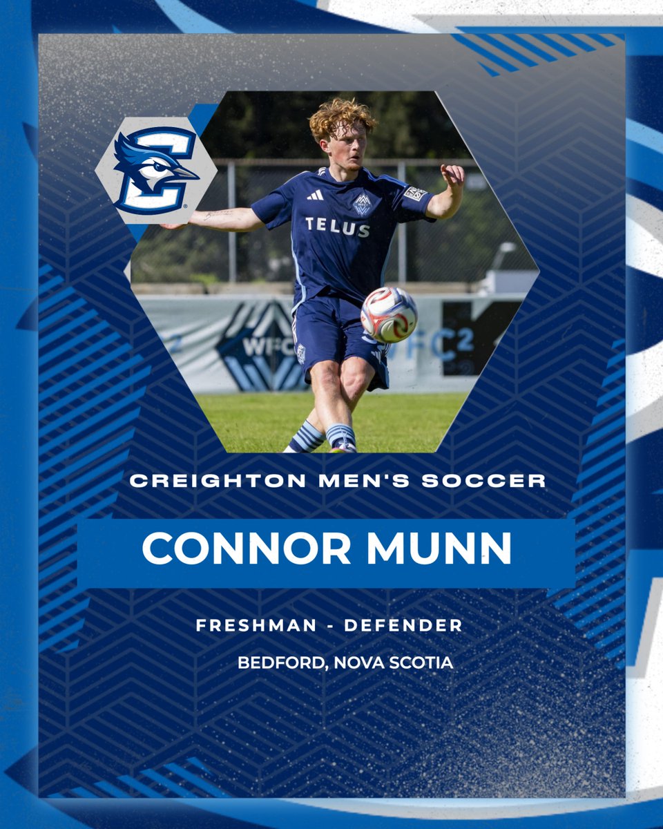 creightonmsoc's tweet photo. The final trio of newcomers this fall are

Andreas Frint - GK - Freshman from Austria
Connor Munn - D - Freshman from Nova Scotia
Amari Thompson - GK - Grad Transfer from St. John's https://t.co/hBUJ8yam4r