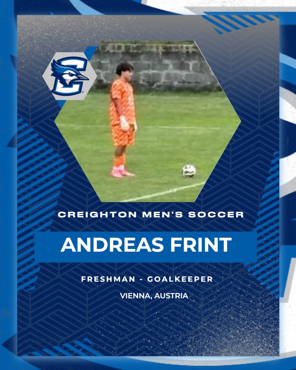 creightonmsoc's tweet photo. The final trio of newcomers this fall are

Andreas Frint - GK - Freshman from Austria
Connor Munn - D - Freshman from Nova Scotia
Amari Thompson - GK - Grad Transfer from St. John's https://t.co/hBUJ8yam4r