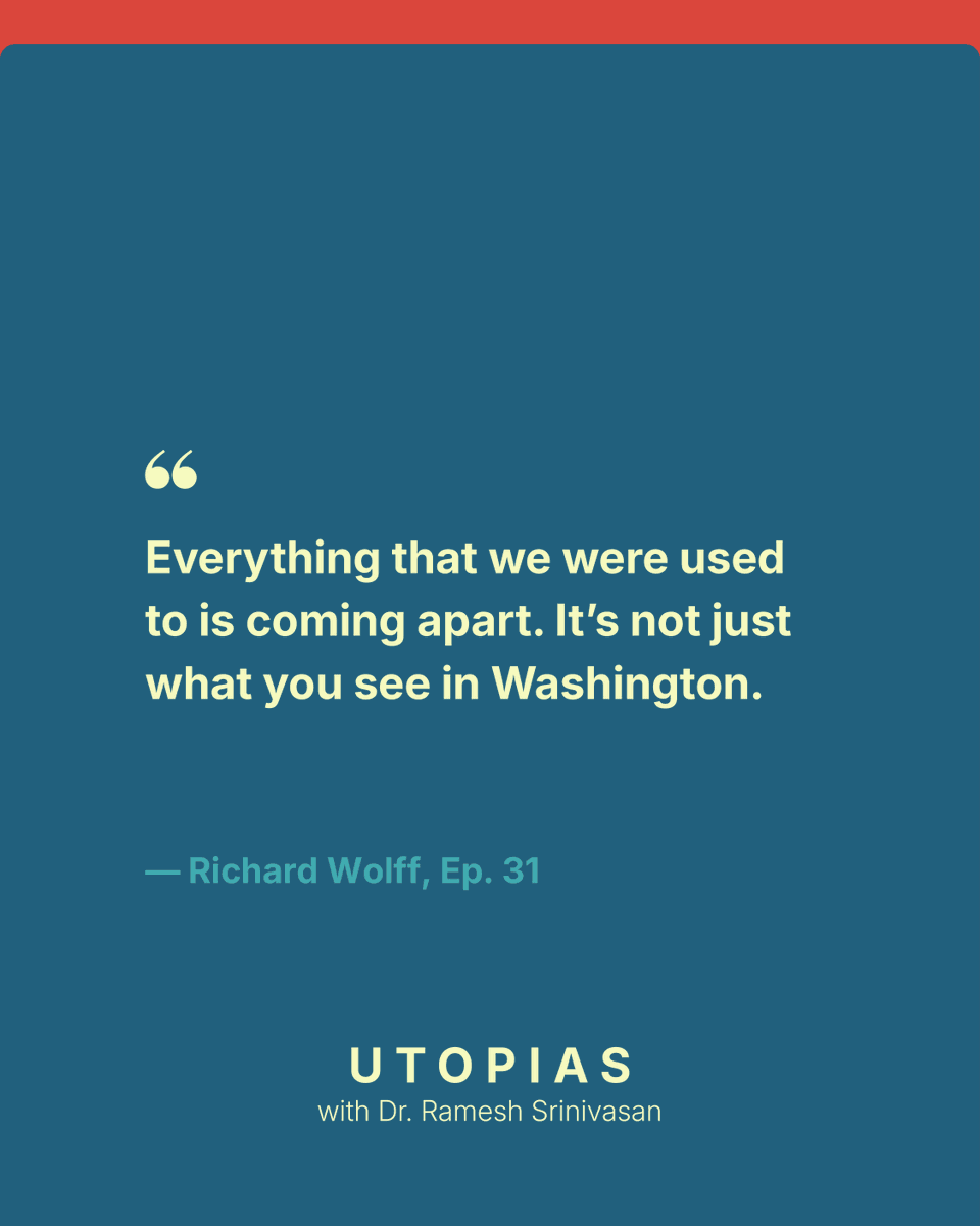 RameshMedias's tweet photo. Is the U.S. a declining empire? Is the mainstream wrong about socialism? Is there a democratic alternative to AI use in the workplace that is profitable? America’s most prominent Marxist economist joins the #utopiaspodcast to unpack. https://t.co/2eatiyiN2u