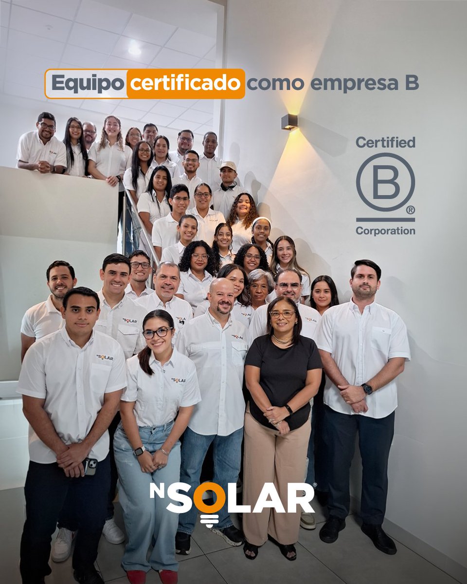 NsolarPanama's tweet photo. Ser Empresa B significa saber que el impacto empieza desde adentro.

En NSolar, fortalecemos a nuestro equipo y, al mismo tiempo, generamos valor para nuestros clientes, comunidades y el futuro sostenible que queremos construir.

#EmpresaB #NSolarPanama #AhorroEnergetico #Panama https://t.co/NEOfcNvlOh