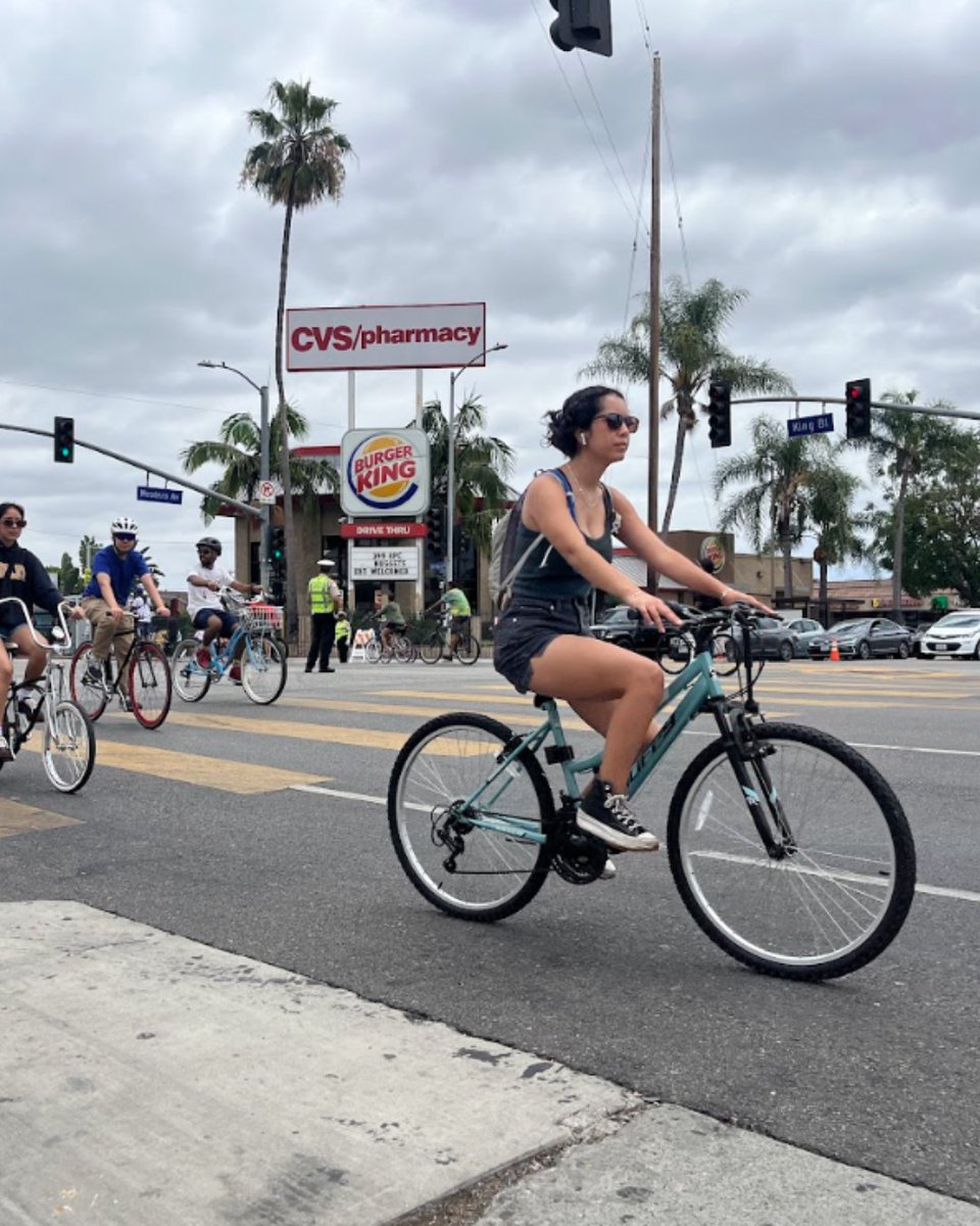 LADOTofficial's tweet photo. What a ride, LA! 🚲✨ @CicLAvia brought the community together for an epic car-free day from Leimert Park to Expo Park. Thanks for making the streets come alive! https://t.co/HkZ37wrzrQ