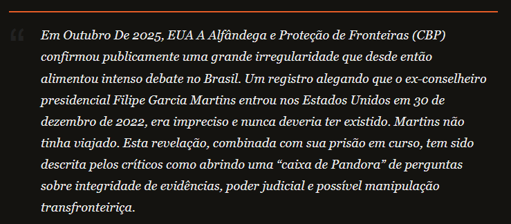 Analphabertus's tweet photo. O Caso Filipe Martins
Falsos EUA Registros de Imigração, Decisões Judiciais e Tensões Institucionais no Brasil

https://t.co/akkOWMRIUv https://t.co/oYQOVw4xXb