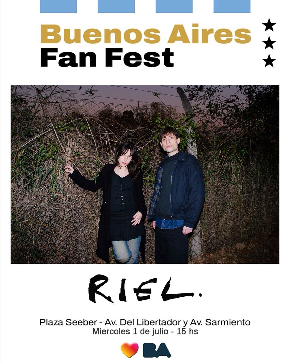 LosRiel's tweet photo. Sorpresa! Mañana tocamos en el Buenos Aires Fan Fest GRATIS 🇦🇷

A las 15hs en Plaza Seeber - Av. Del Libertador y Av. Sarmiento, CABA

Entrada libre y gratuita https://t.co/sCdYW9Pz1g