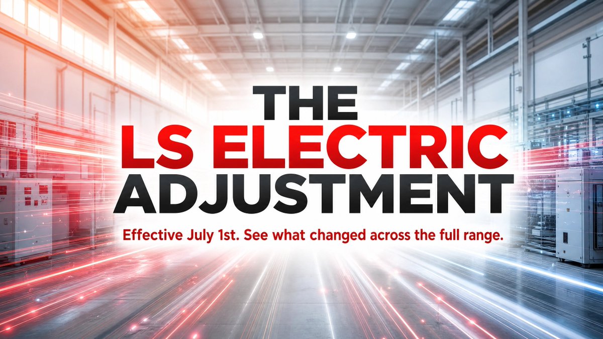 kernalcomponent's tweet photo. LS Electric price adjustment. Effective July 1, 2026. Tomorrow.

ACB and MCCB breakers, 0 to 20%. ELCB, 18%. Contactors and thermal relays, 0 to 40%. Motor starter, 15%.

Orders today still at current pricing. Orders tomorrow at new pricing.

#IndustrialAutomation https://t.co/jwc7P2Pvgf