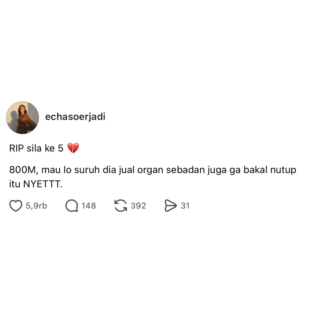 myshawti's tweet photo. Nadiem benar-benar dimiskinkan. Dadan 1M sehari seharusnya bisa dimiskinkan ya SEHARUSNYA! https://t.co/6jnWa3bnXZ