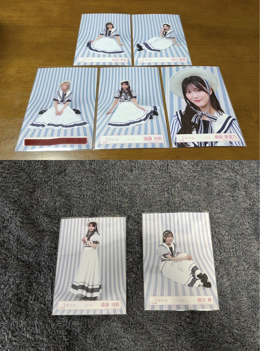 KeTrade22's tweet photo. 櫻坂46 生写真 トレ
Lonesome rabbit  ジャケ写 MV衣装

提供：画像1~4過去物固定
※田村、森田過去物は、枚数が多いため希望箇所の提示お願いします
※友人と一緒のトレのため、写真が上下分割されています。

希望：画像5,6(リプ欄)

1:多歓迎
郵送、静岡1日目
京都リアミ(友人へdm移行) https://t.co/fussOTafrE