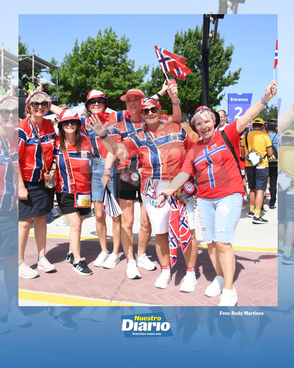 NuestroDiario's tweet photo. PASIÓN NÓRDICA 🇳🇴⚽️😎🏆

Los fanáticos de Noruega llegan al Dallas Stadium para ver el juego de dieciseisavos de final ante Costa de Marfil.

 📸Rudy Martínez | #DeportesND https://t.co/qx5QvoYuN1