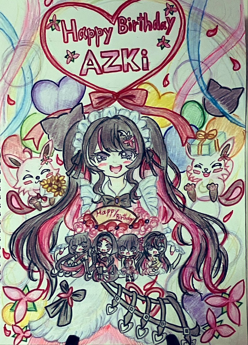 mzk_im's tweet photo. AZKiさんお誕生日おめでとうございます🎉🎂
これからもAZKiさんを描いていき応援します！
#AZKi生誕ライブ2026  #AZKiART https://t.co/f6myvQ0qOR