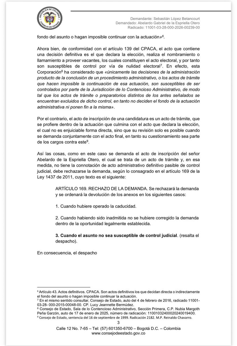 luisangelgd's tweet photo. Ya el consejo de estado se pronunció sobre la doble nacionalidad de Abelardo.

No hay ningún impedimento, son patadas de ahogado. https://t.co/FNNQ3pjaun
