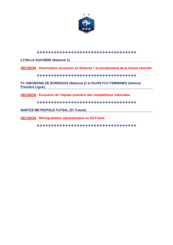 DNCGBot's tweet photo. 📄 Nouveau document concernant la DNCG Amateur :

Relevé de décisions du 30 juin 2026

https://t.co/T1rNsgNDSS https://t.co/dZK9MHna1n